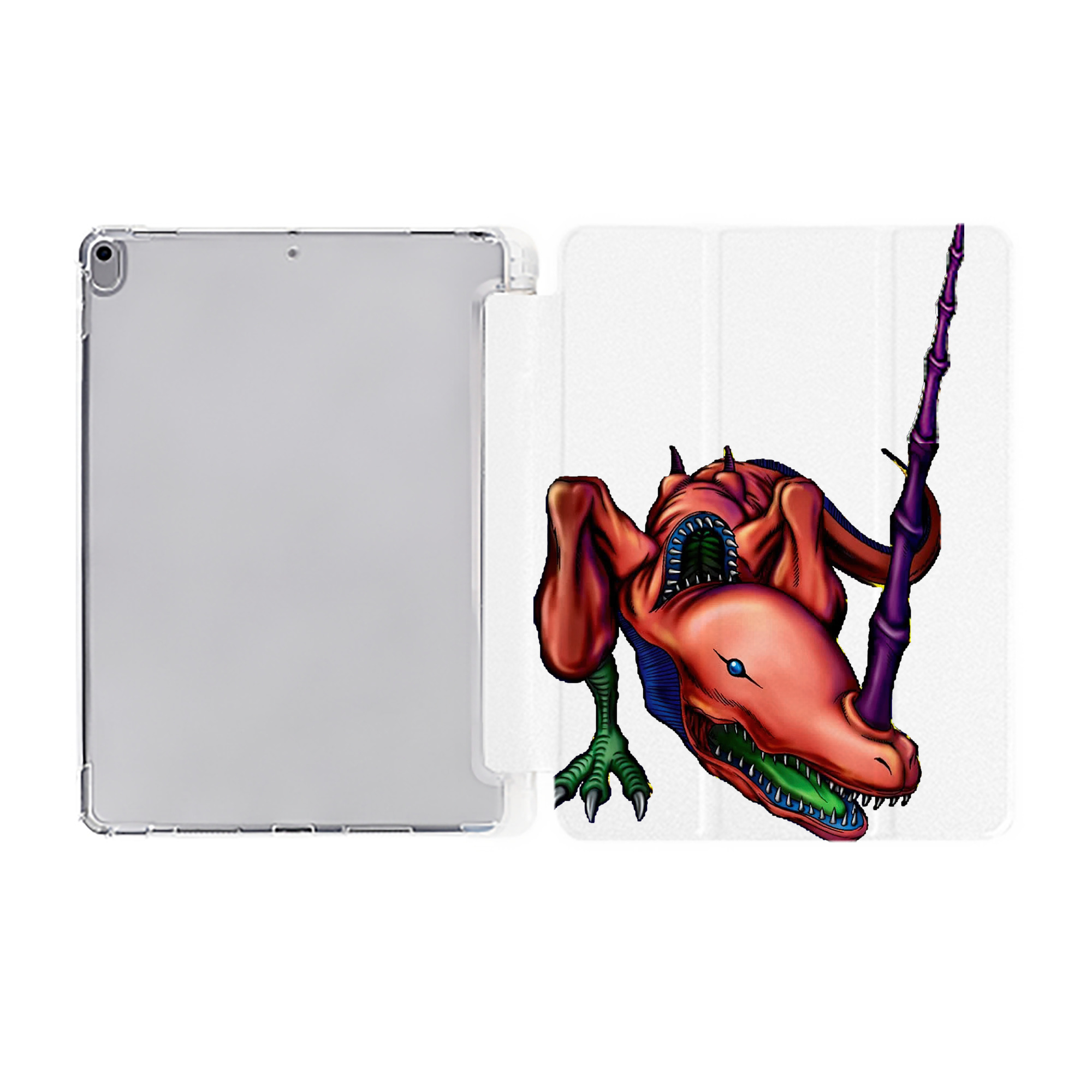 （画像用） 遊☆戯☆王 Yu-Gi-Oh! IPad ケース ペン収納付き 三つ折りスタンド PUレザー×シリコン 対応機種9.5/10.5/10.9インチ